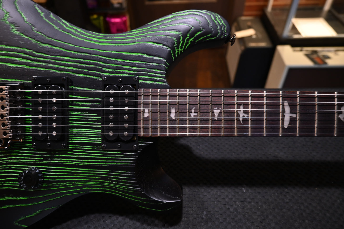 PRS SE Sandblasted CE 24 LTD - Sandblasted Green Guitar #9605  USED - Danville Music