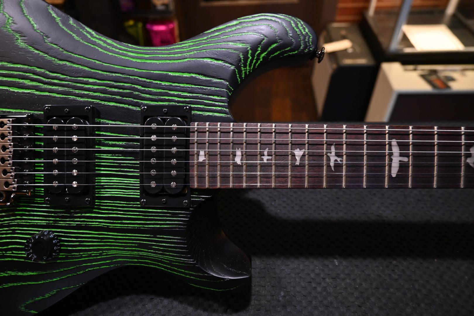 PRS SE Sandblasted CE 24 LTD - Sandblasted Green Guitar #9605  USED - Danville Music