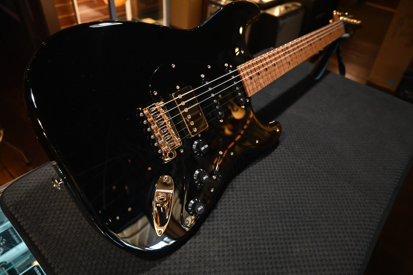 Suhr Mateus Asato Signature Series Classic S Guitar - Black #4441 - Danville Music