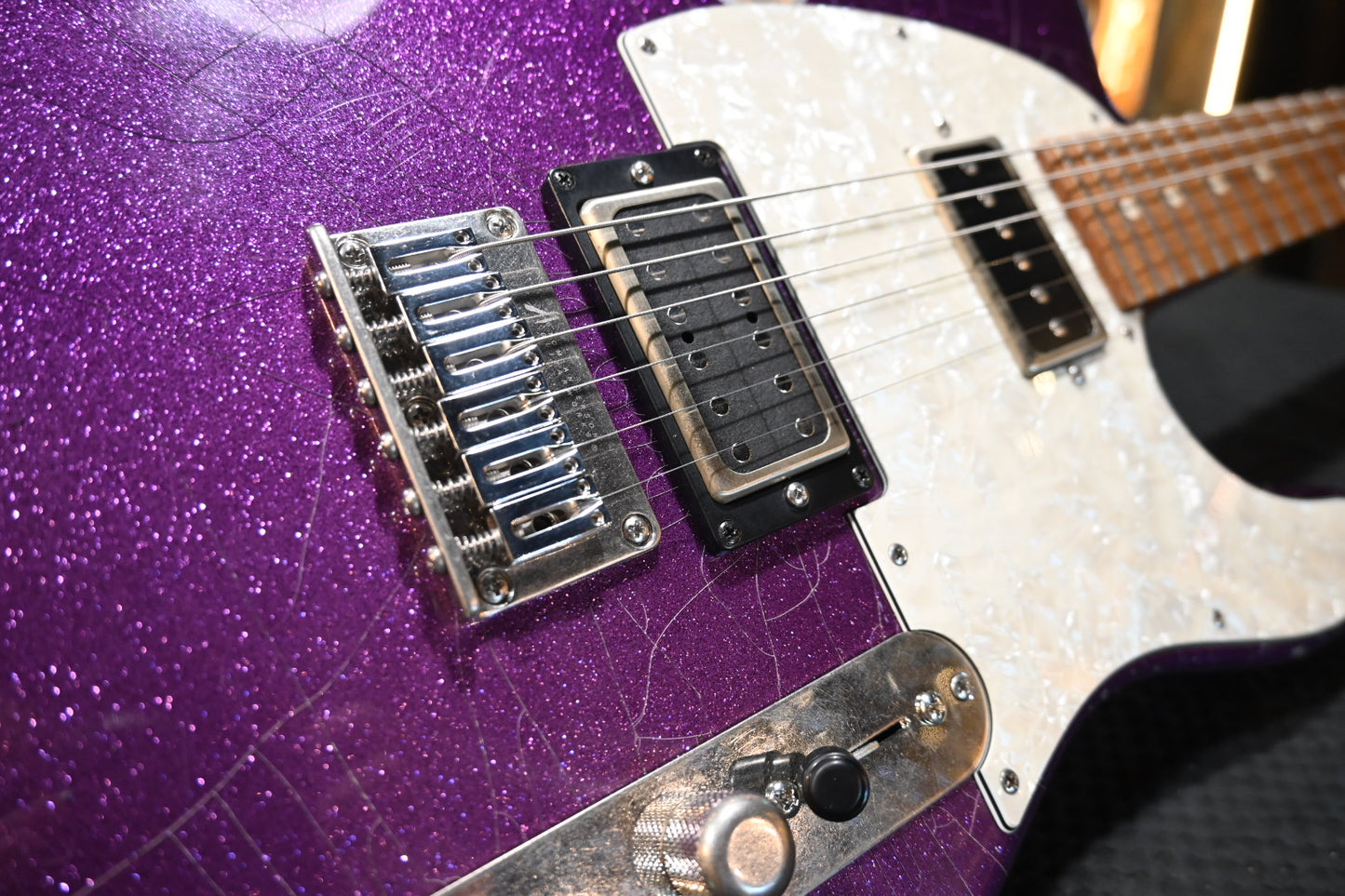 Tom Anderson T Classic In-Distress 2025 - Big Sparkle Purple Guitar #125A