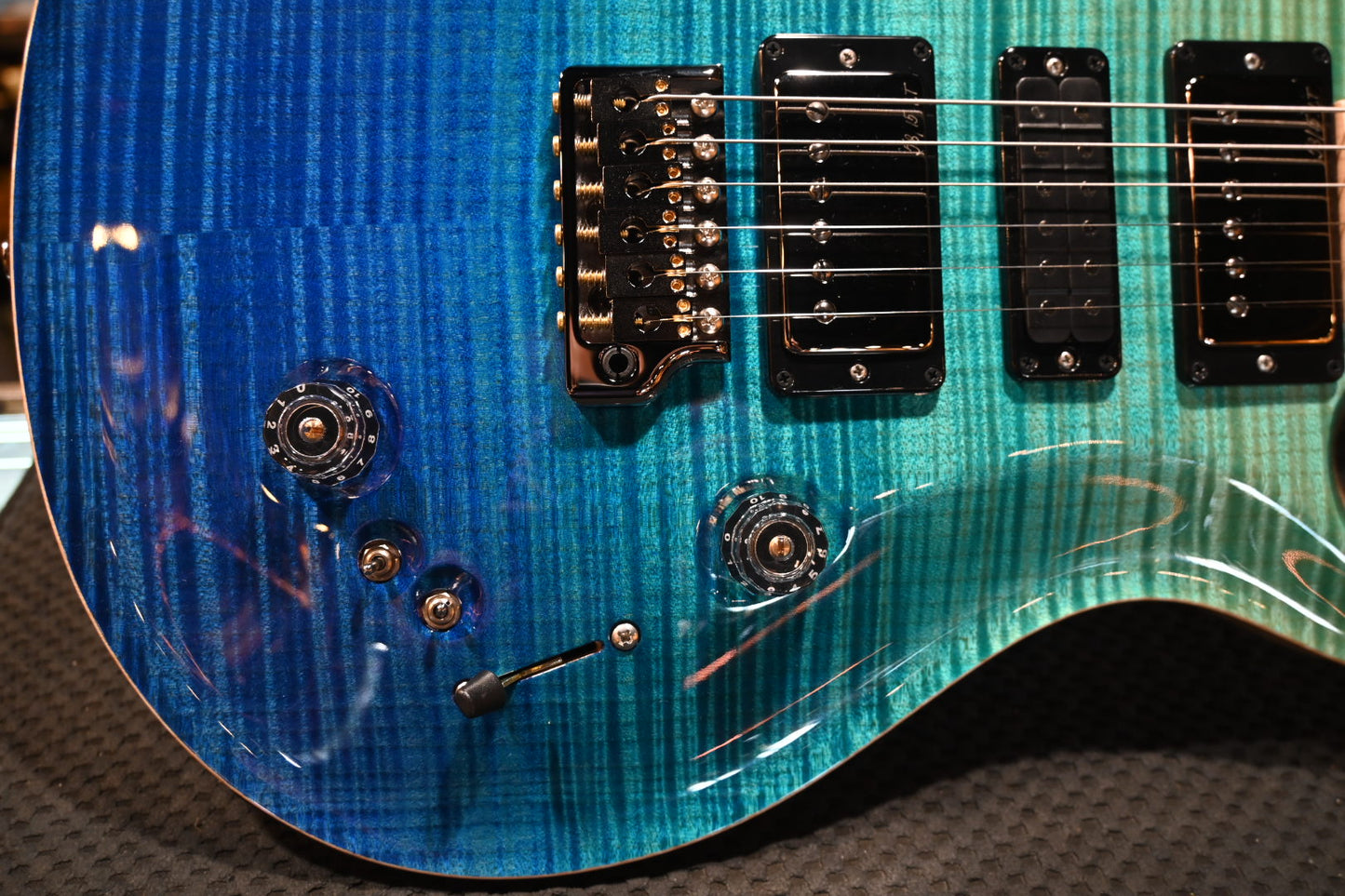 PRS Wood Library Special Semi-Hollow 10-Top Swamp Ash - Blue Fade Guitar #3308 - Danville Music