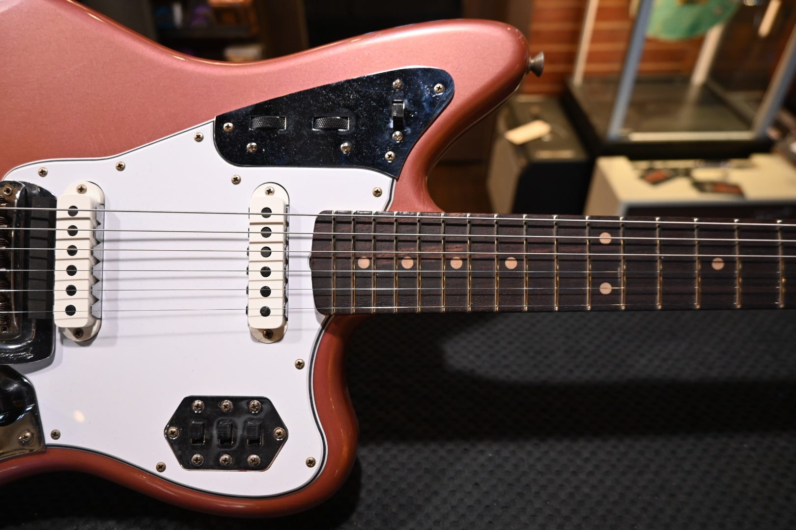 Fender Custom Shop 1963 Jaguar Journeyman - Aged Burgundy Mist Metallic Guitar #9033 - Danville Music