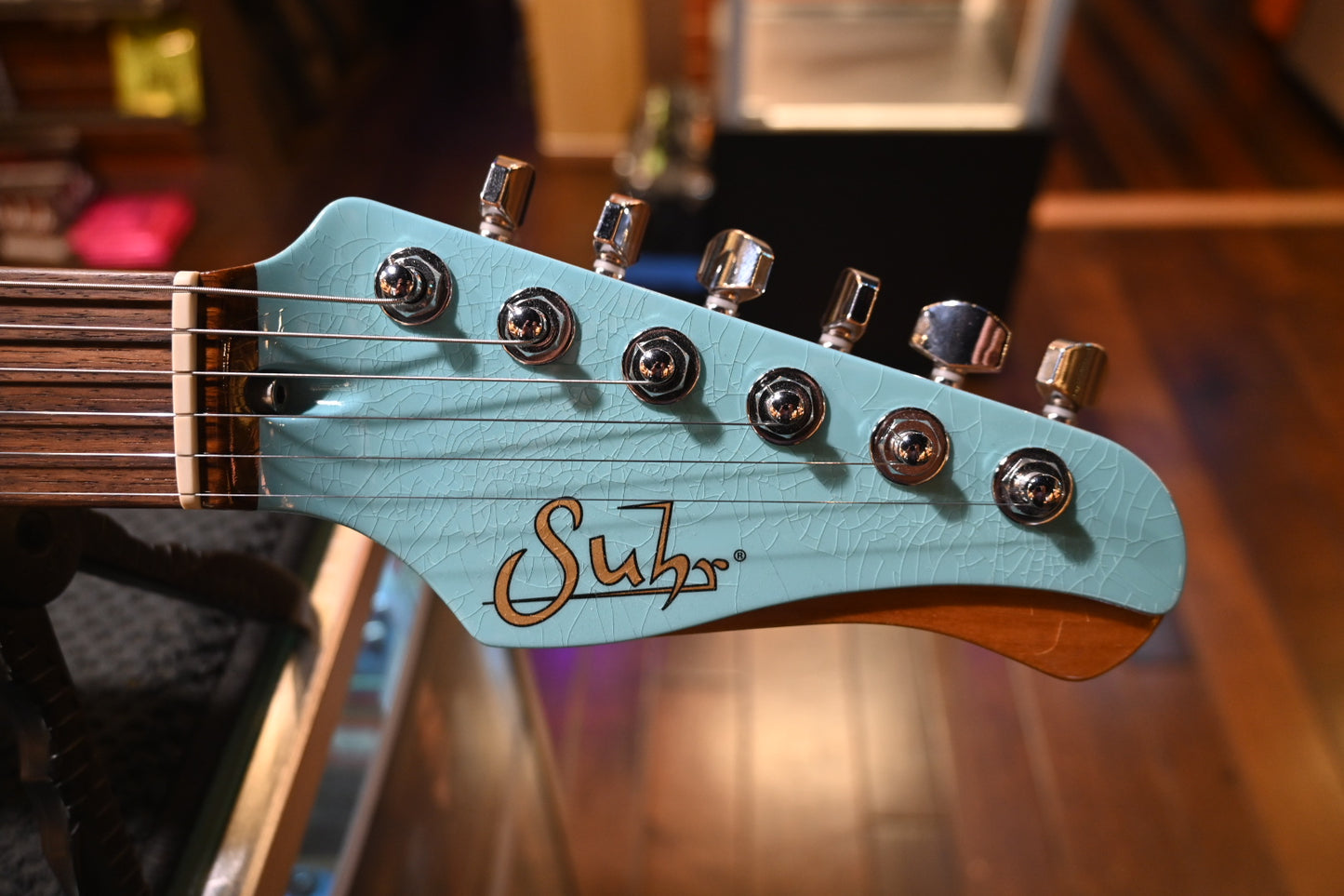 Suhr Custom Classic JM Antique - Daphne Blue Guitar #5075 USED - Danville Music