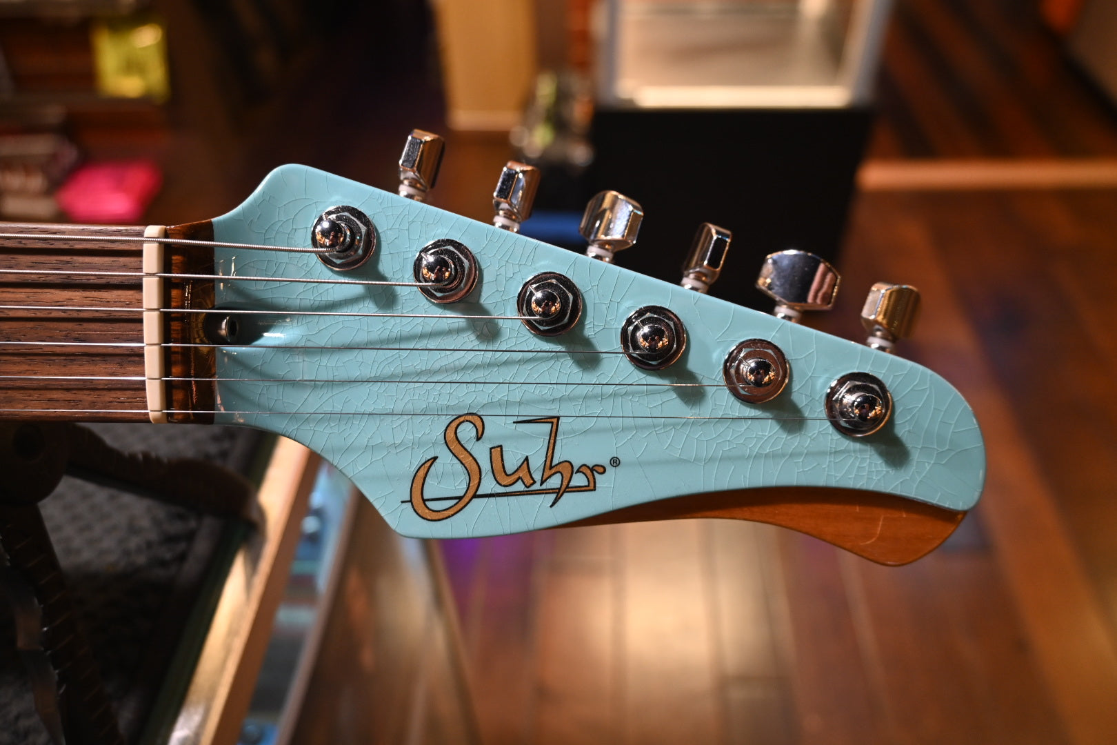 Suhr Custom Classic JM Antique - Daphne Blue Guitar #5075 USED - Danville Music