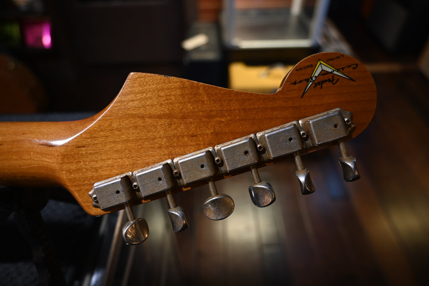 Fender Custom Shop LTD Dual Mag II Stratocaster Relic 2021 - Aged Black over 3-Color Sunburst Guitar #3023