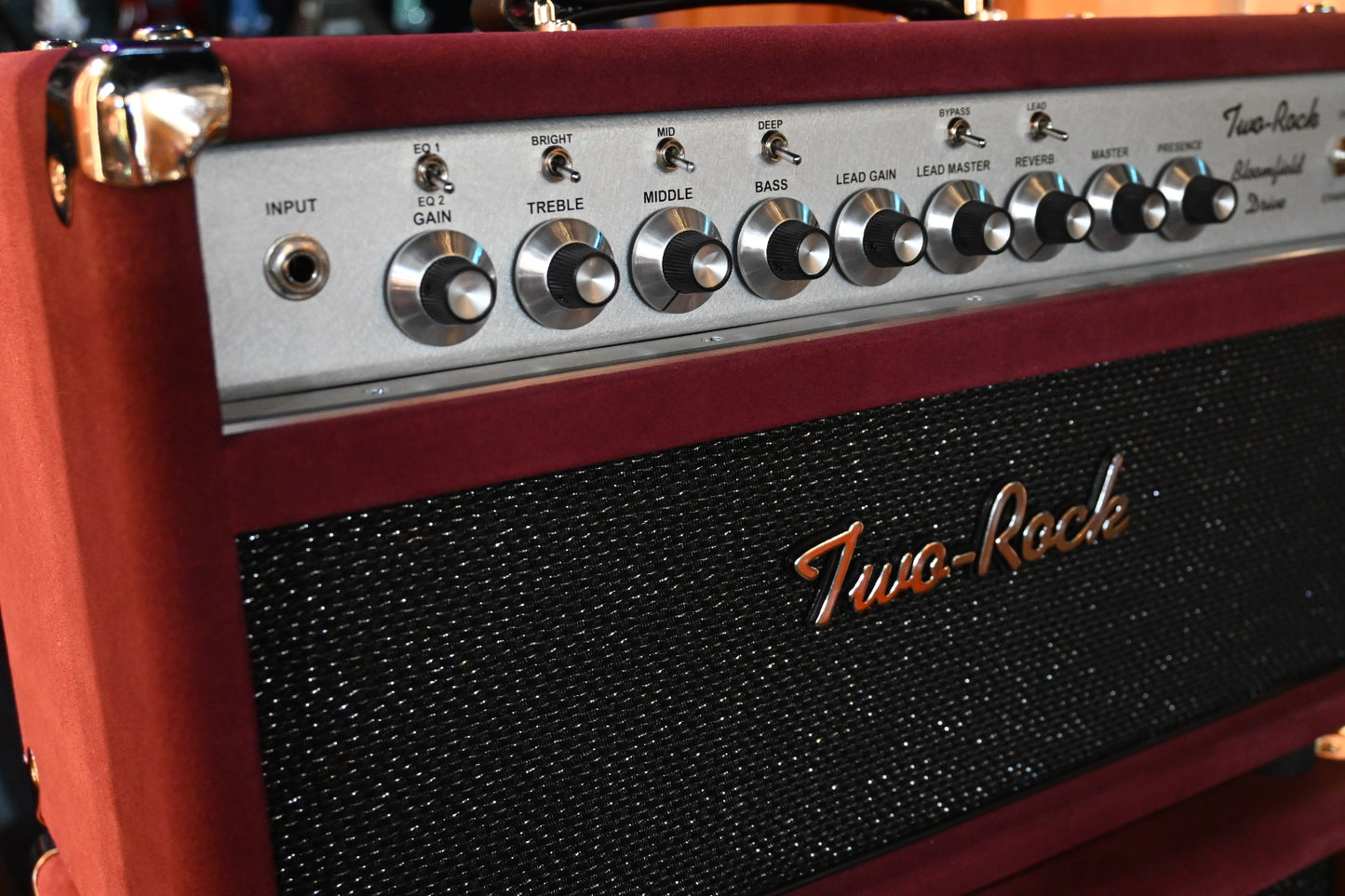 Two Rock Bloomfield Drive w/ Matching 2x12 Cabinet - Burgundy Suede Amplifier #892