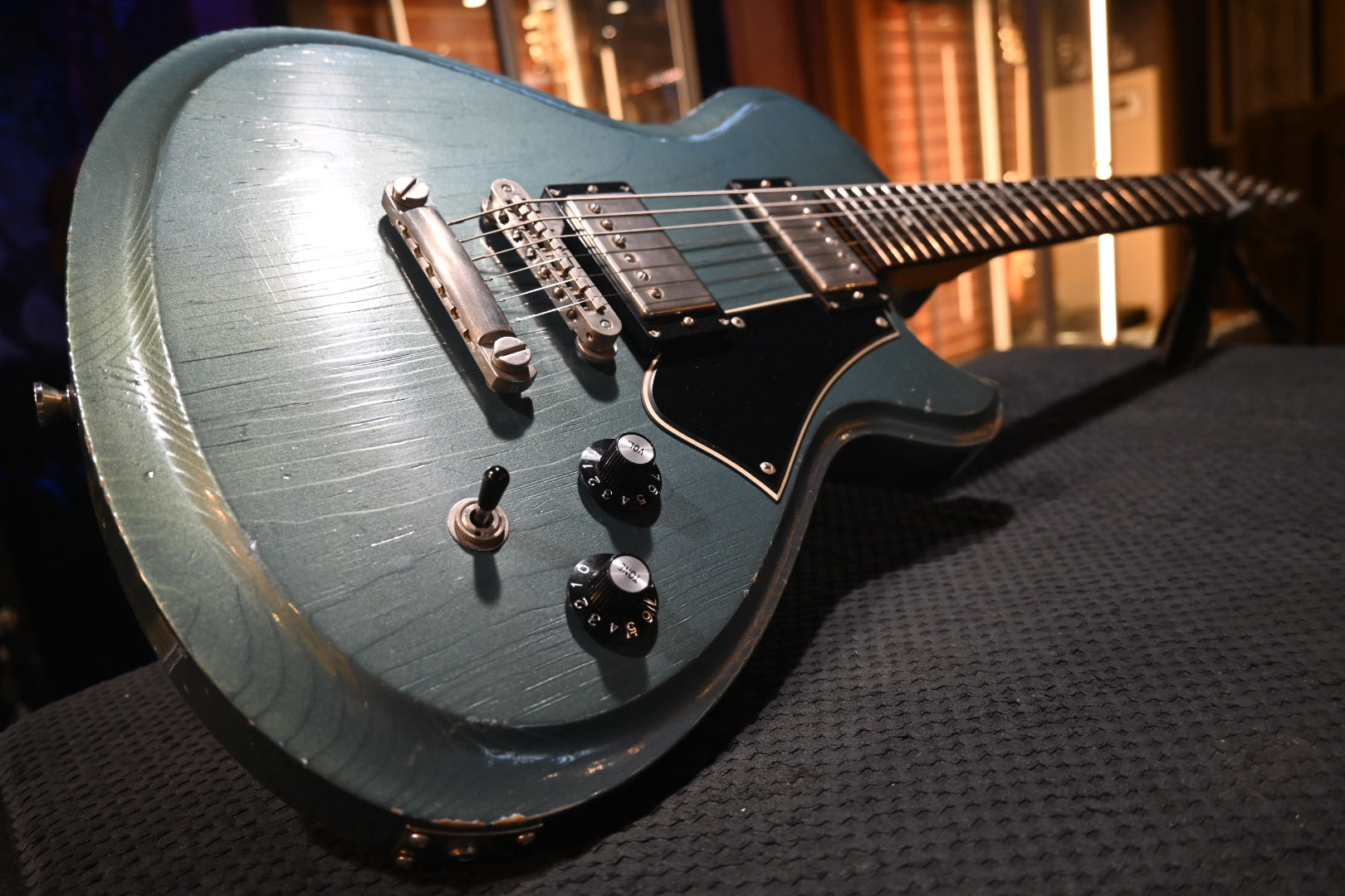 Novo Nucleus Solus H2 - Aged Pelham Blue Guitar #5234 - Danville Music
