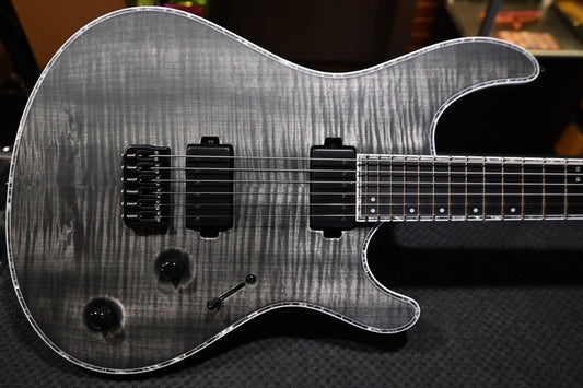 Mayones Regius 6 B28 Baritone - Antique Black Matt Guitar #8323 - Danville Music