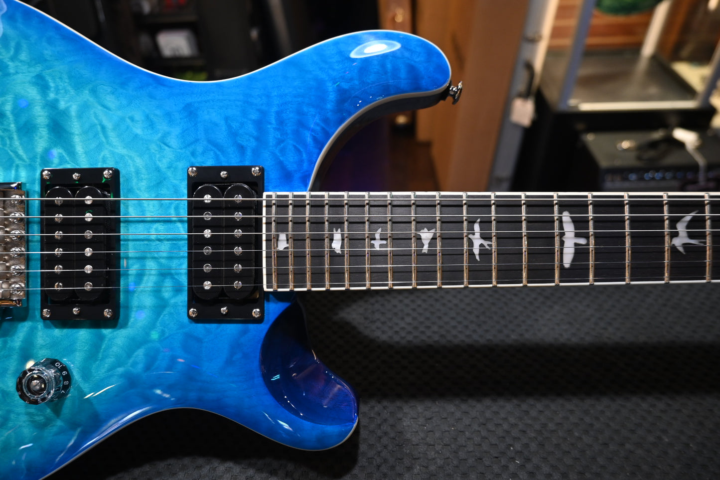 PRS SE Custom 24-08 Quilt - Lake Blue Guitar #8851