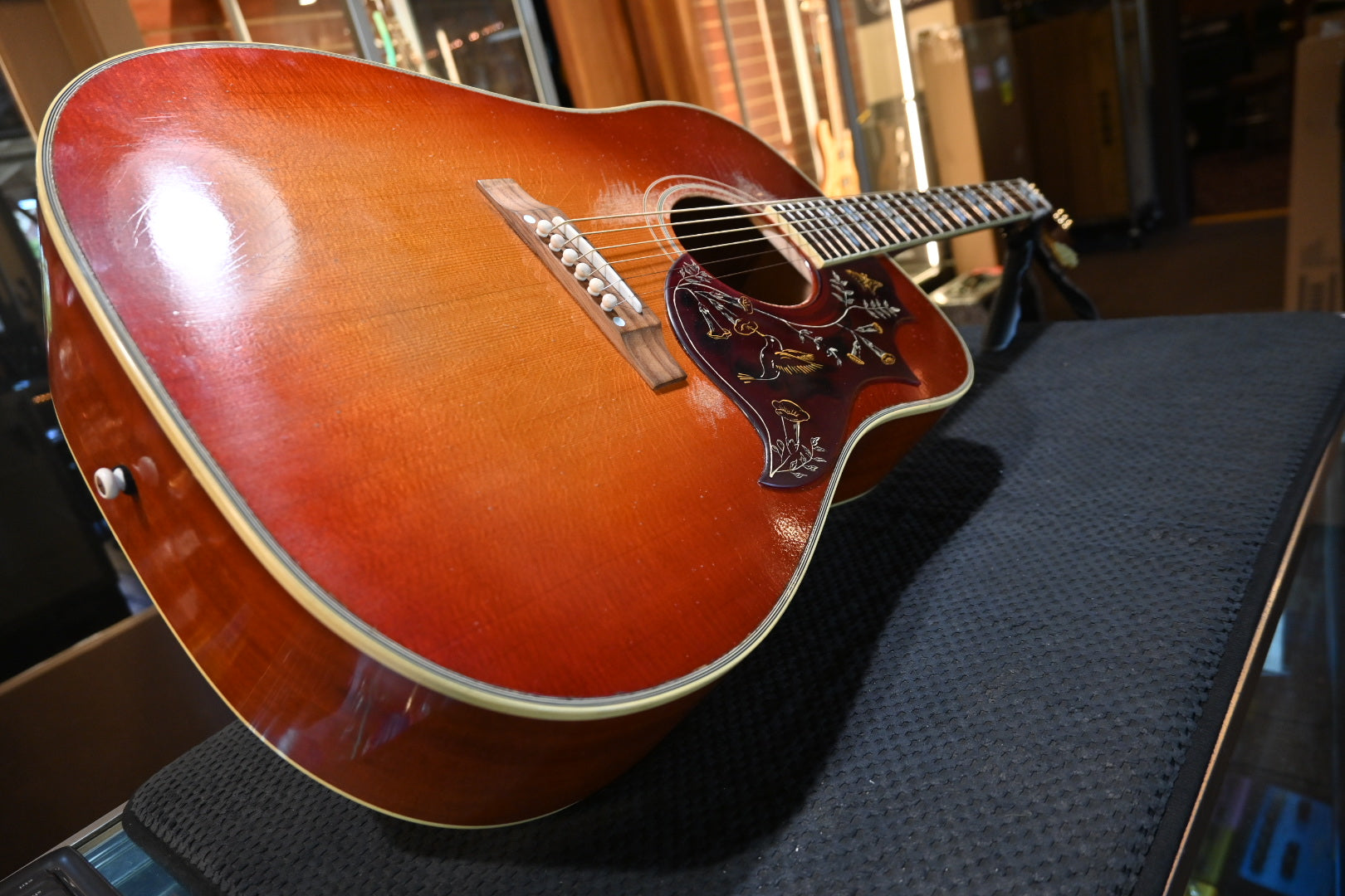 Gibson Custom Shop 1960 Hummingbird Heavy Aged 2025 - Washed Cherry Sunburst Guitar #5028 - Danville Music