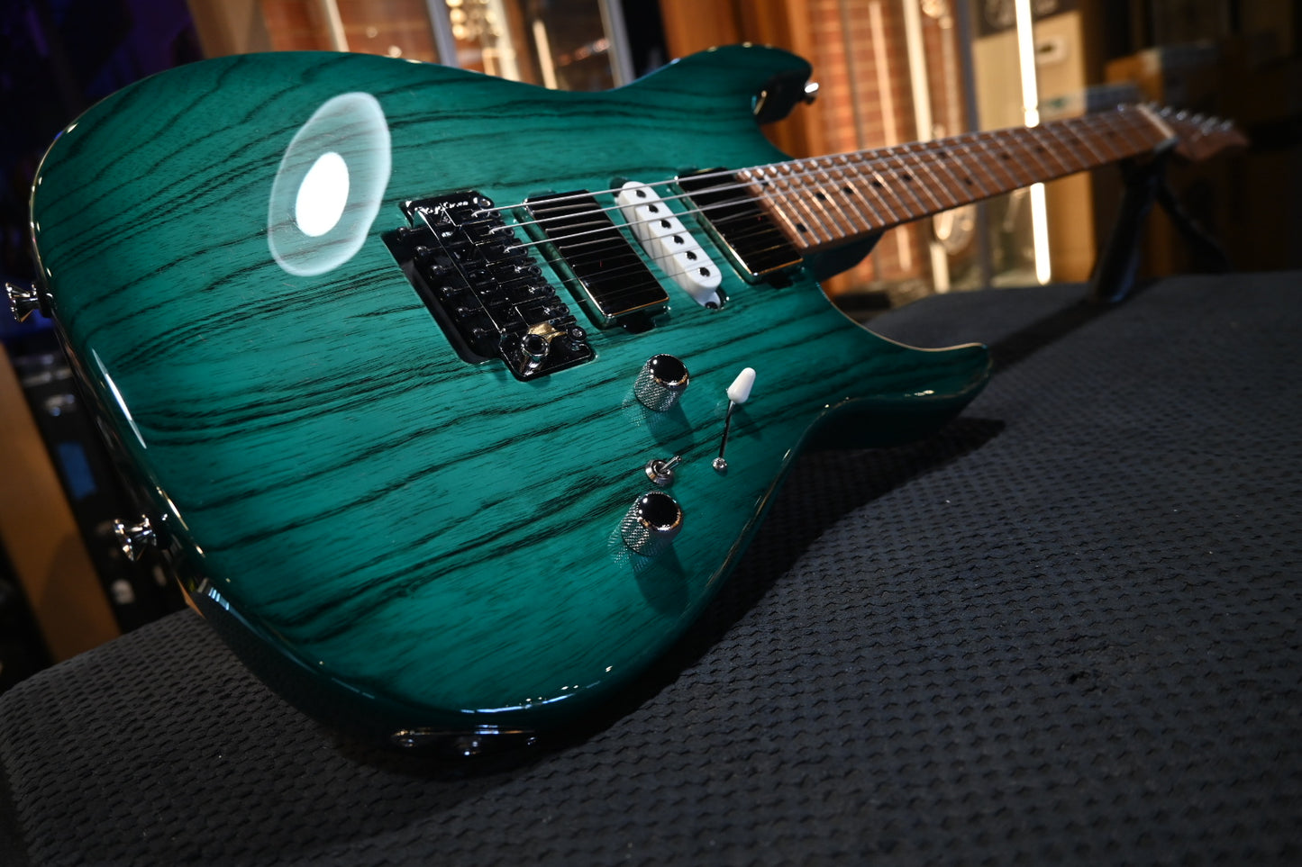 Tom Anderson Angel Player - Natural Teal Burst Dark Grain Guitar #324N