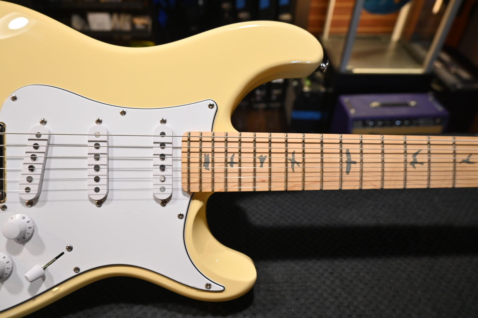 PRS SE Silver Sky Maple - Moon White Guitar #7314 - Danville Music