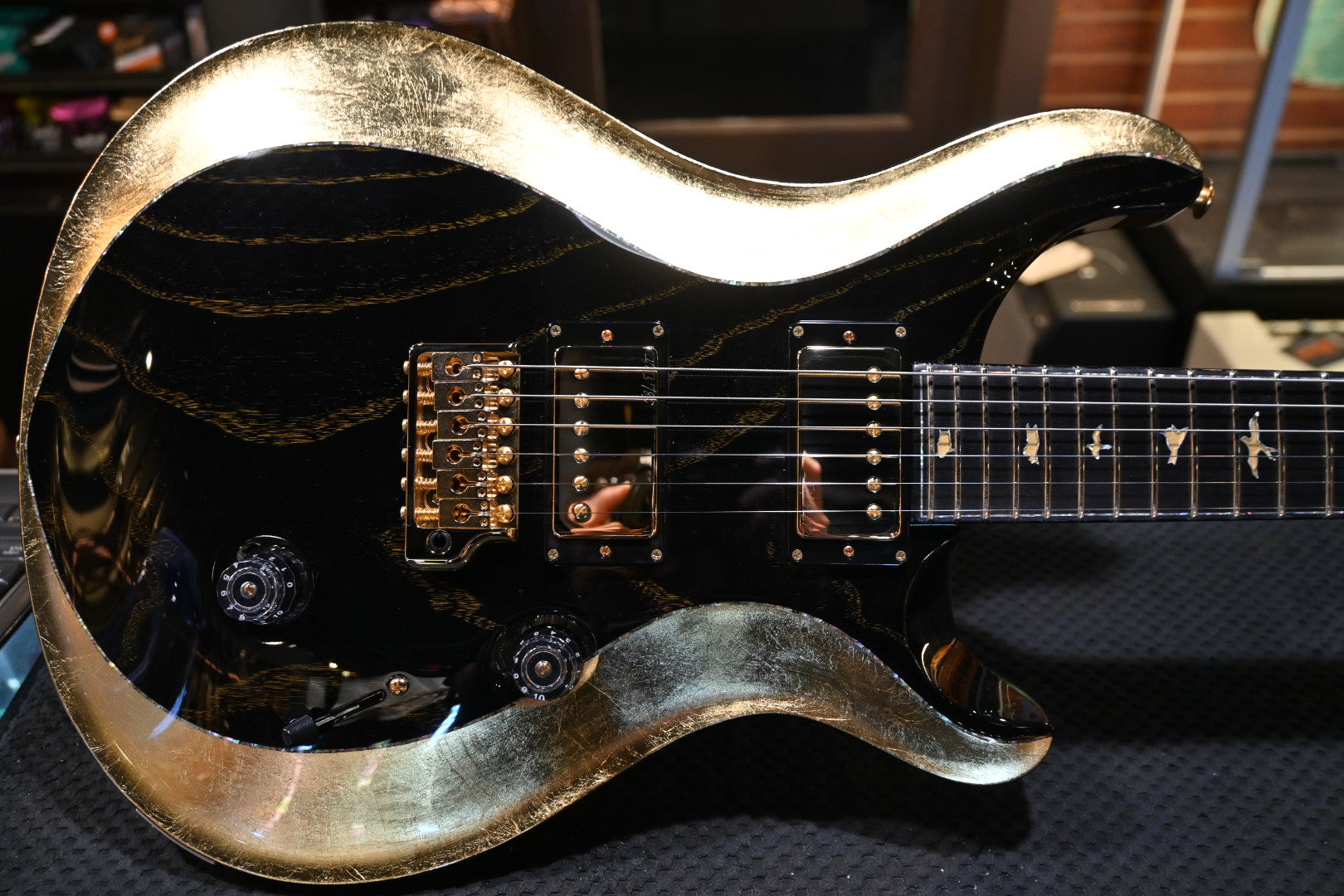 PRS Private Stock Custom 24 - Black Gold Foil Guitar #11673 - Danville Music