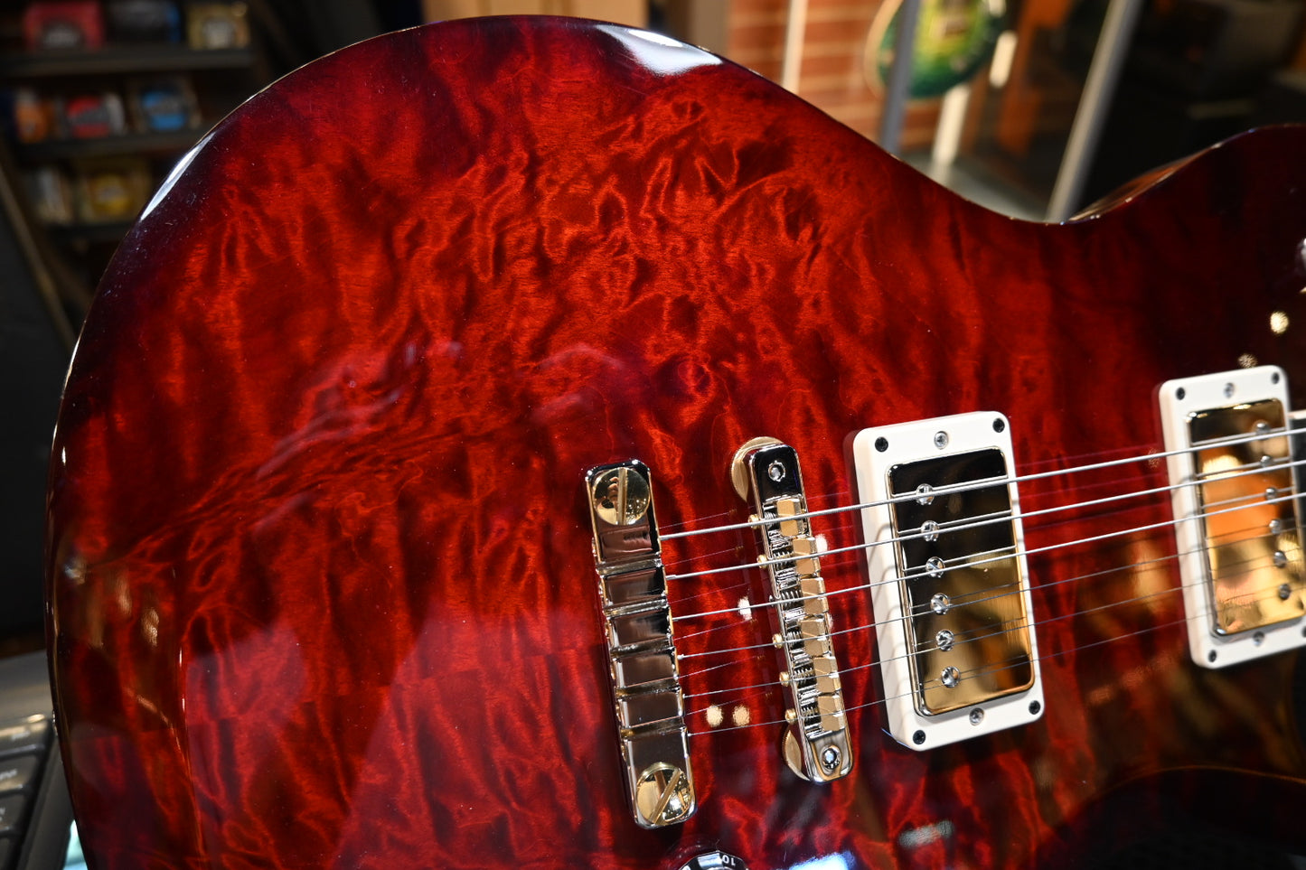 PRS S2 McCarty SC 594 Single-Cut Quilt - Fire Red Guitar #0160