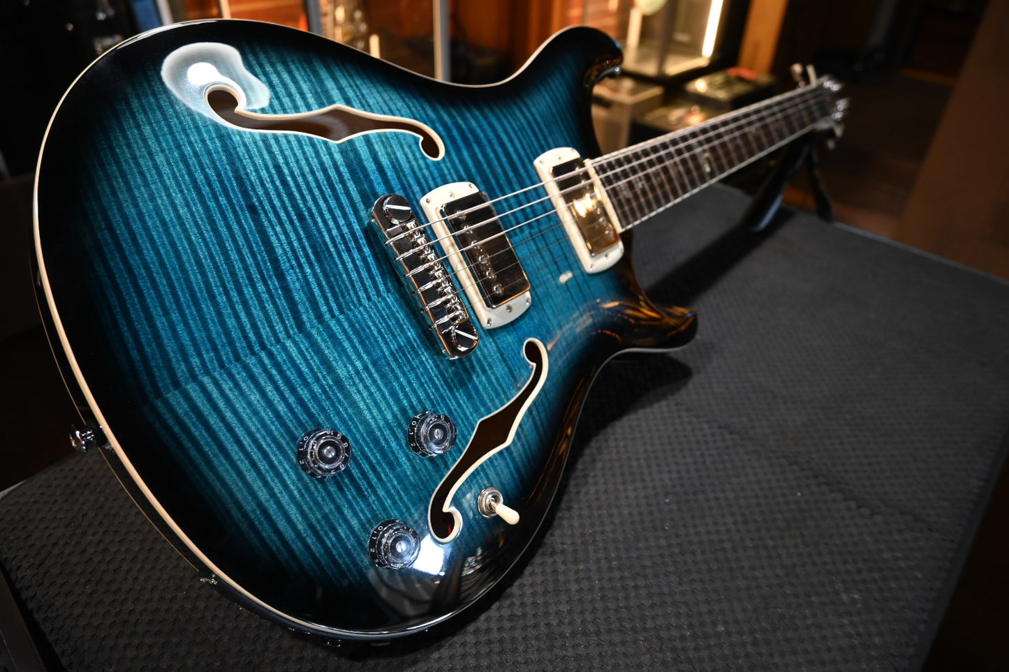 PRS SE Hollowbody II Piezo - Peacock Blue Guitar #0136