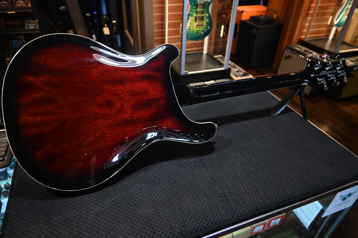 PRS SE Hollowbody Standard - Fire Red Burst Guitar #1411 - Danville Music