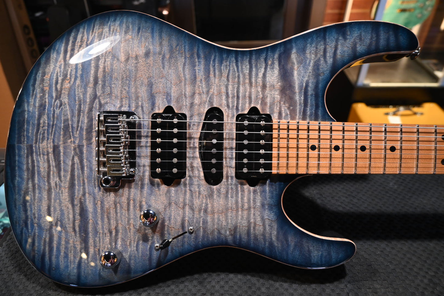 Suhr Modern Plus - Faded Trans Whale Blue Burst Guitar #2119 - Danville Music