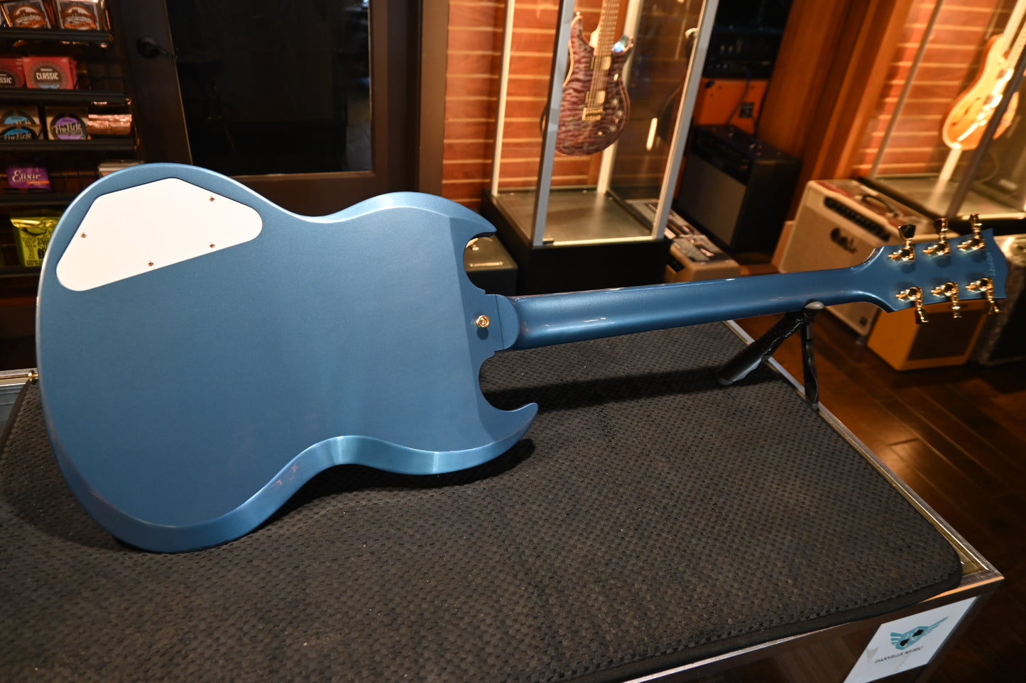 Gibson Custom Shop 1963 Les Paul SG Custom 3-Pickup Bigsby VOS “Hendrix” PSL - Pelham Blue Guitar #0573