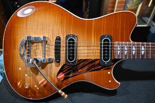 Powers Electric A-Type Select Maple PF42 CamTail - Wild Honey Burst Guitar #A956 - Danville Music