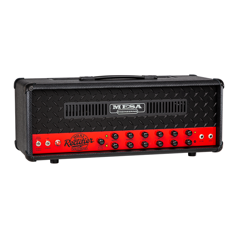 Mesa Boogie Mesa Boogie 90's Dual Rectifier Head - Black Snakeskin Vinyl w/ Red Chassis Amplifier #1944