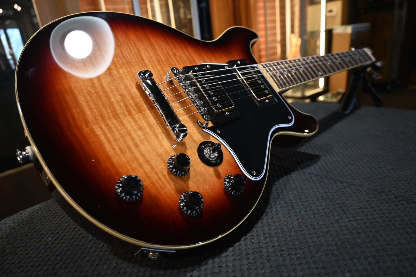 Epiphone Les Paul Special Double Cut Figured - Bourbon Burst Guitar #7586 - Danville Music