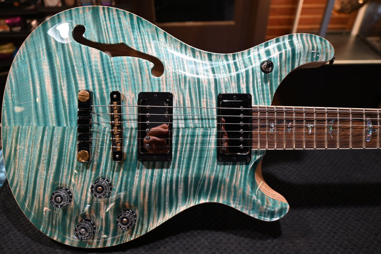 PRS Wood Library McCarty 594 Semi-Hollow Danville Music 35th Anniversary Artist Top 2025 - Bahamian Blue Guitar #8200