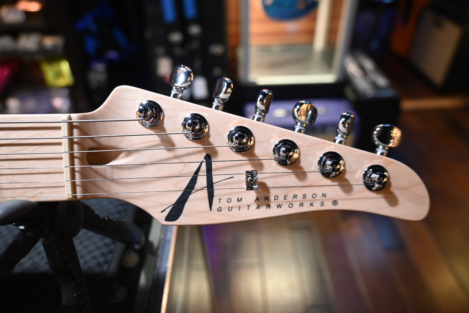 Tom Anderson Drop Top Classic - Ultraviolet Blue with Blue Edge Burst Guitar #425A - Danville Music