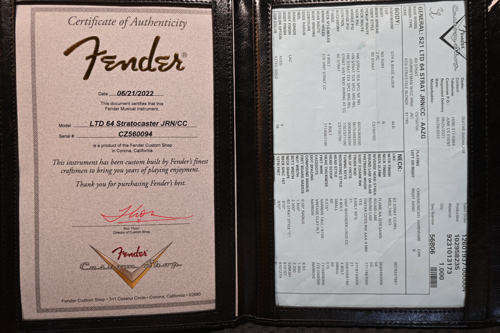 Fender Custom Shop LTD 1964 Stratocaster Journeyman 2022 - Aged Aztec Gold Guitar #0094 - Danville Music