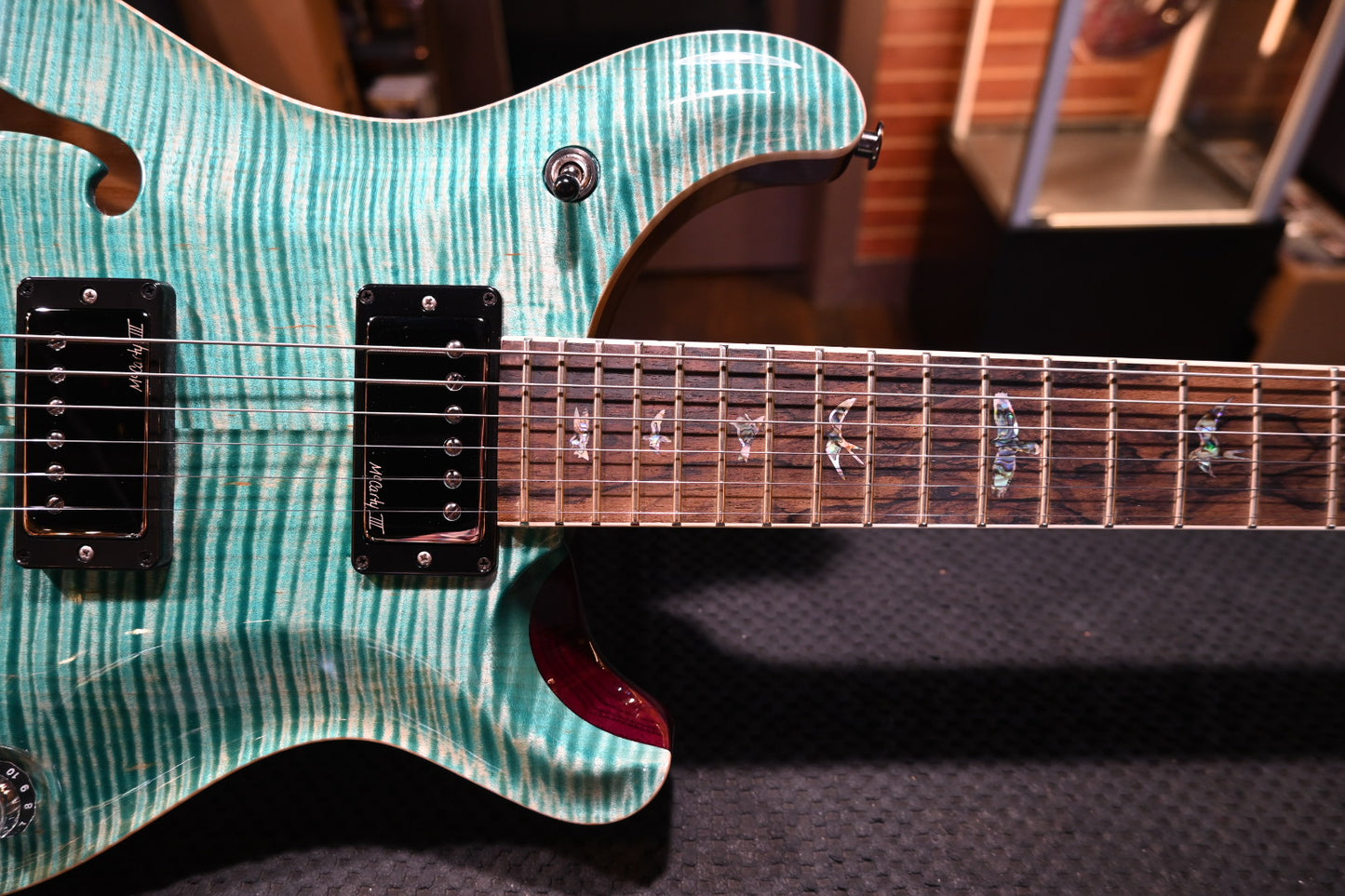 PRS Wood Library McCarty 594 Semi-Hollow Danville Music 35th Anniversary Artist Top 2025 - Bahamian Blue Guitar #8203