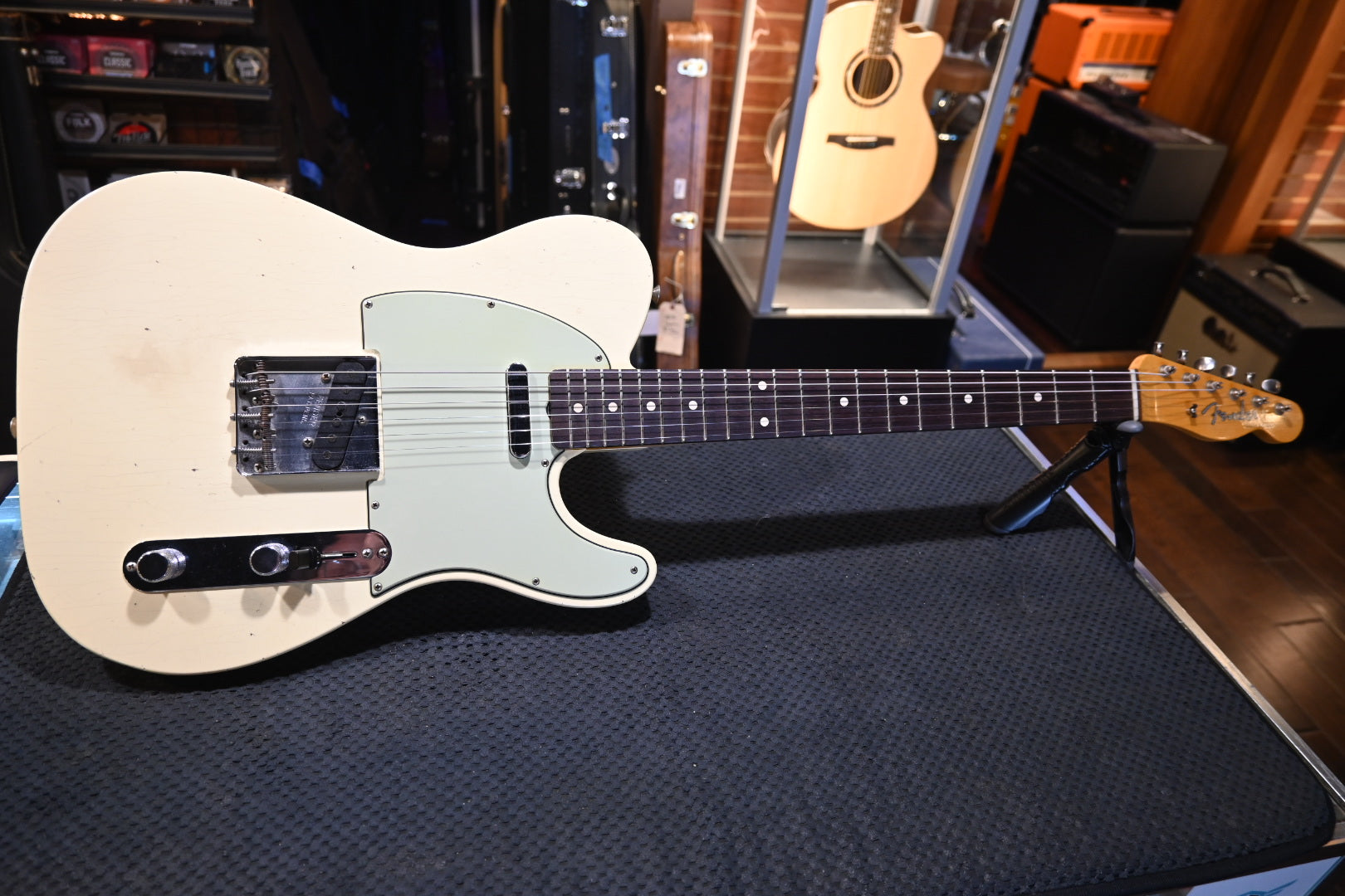 Fender Custom Shop Wildwood 10 1959 Telecaster Journeyman 2023 - Faded Aged Vintage White Guitar #6454 - Danville Music