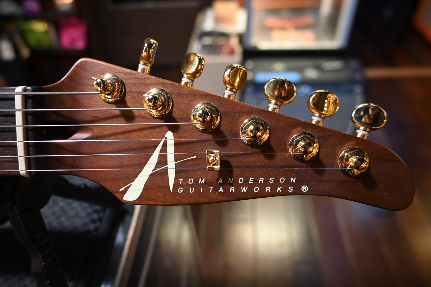 Tom Anderson Drop Top Classic Shorty Hollow Koa 2023 - Light Tobacco Shaded Edge Guitar #123A