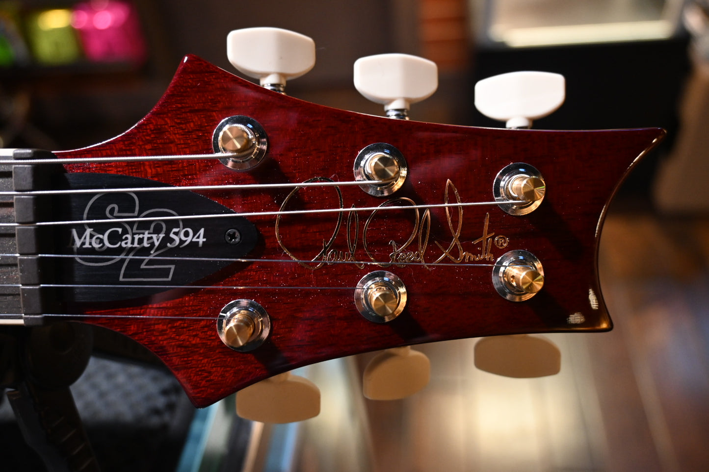 PRS Wood Library S2 McCarty 594 Thinline - Dark Cherry Sunburst Guitar #5492