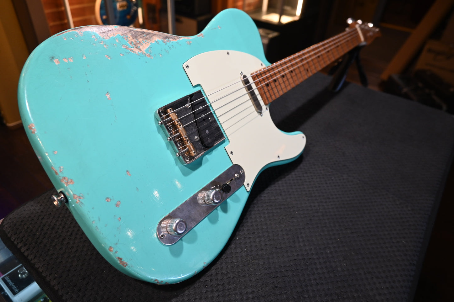 Tom Anderson T Icon In-Distress Level 3 2023 - Seafoam Green Guitar #523A - Danville Music