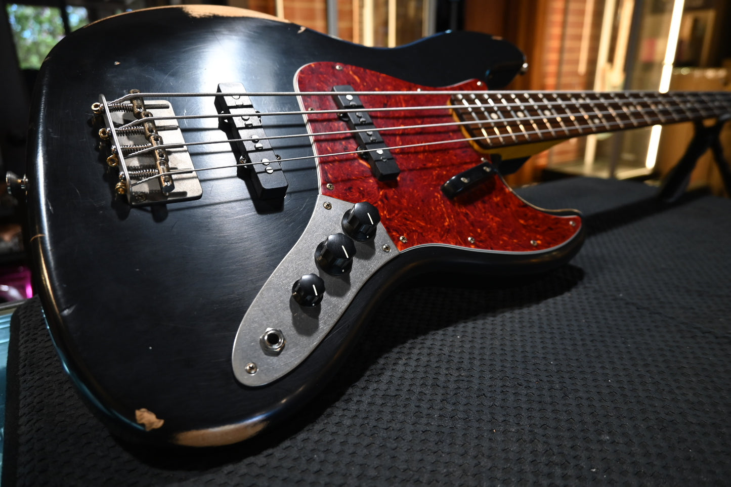 Nash Guitars JB-63 Jazz Bass Relic - Black Bass #4236 USED