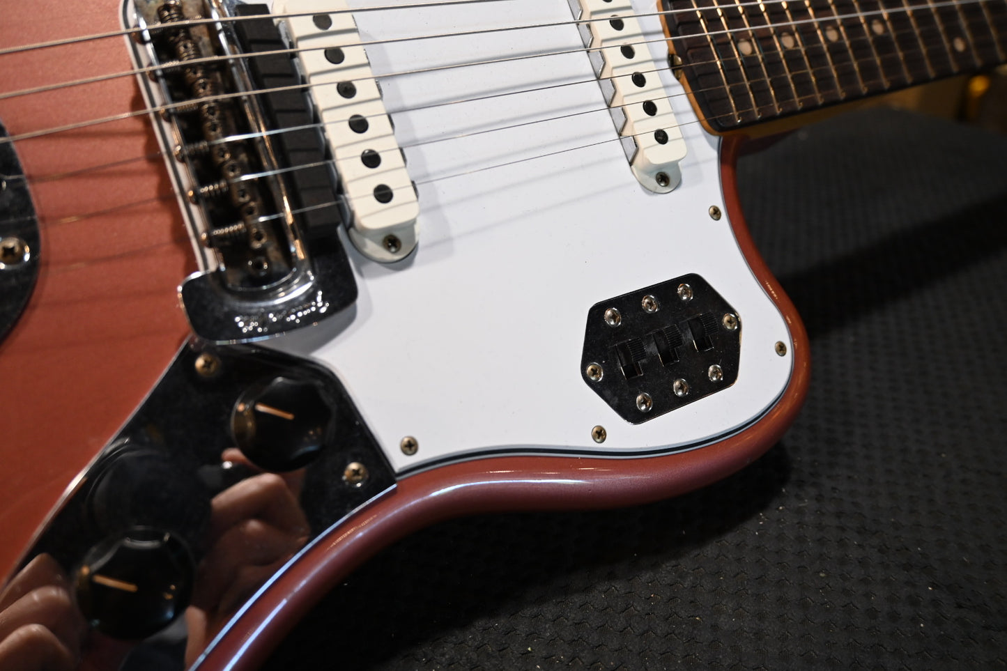 Fender Custom Shop 1963 Jaguar Journeyman - Aged Burgundy Mist Metallic Guitar #9033 - Danville Music