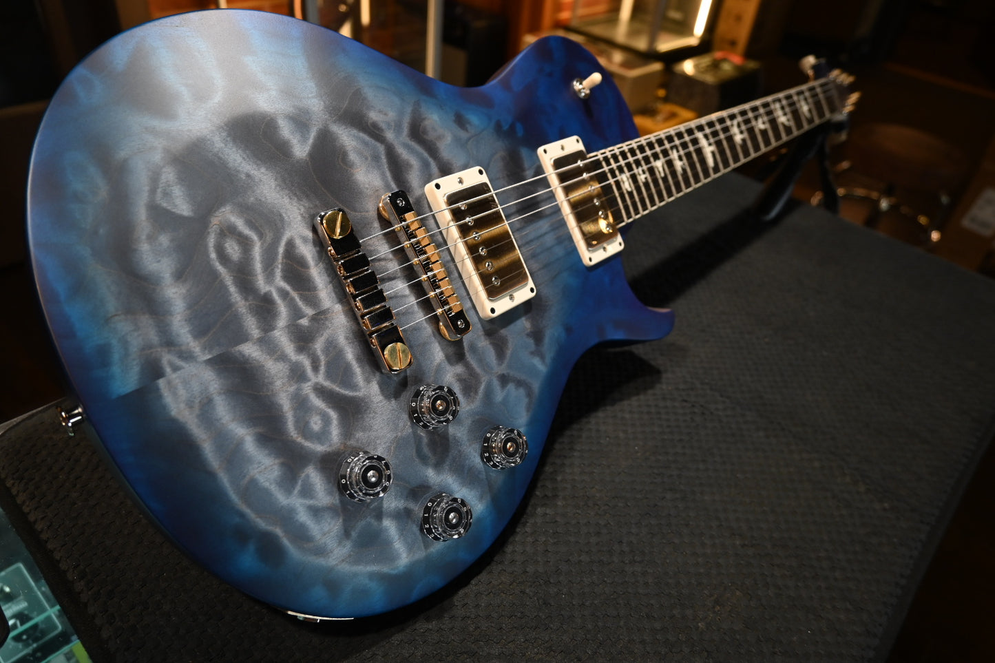 PRS Wood Library S2 McCarty SC 594 Single-Cut - Faded Grey Blue Burst Satin Guitar #8899