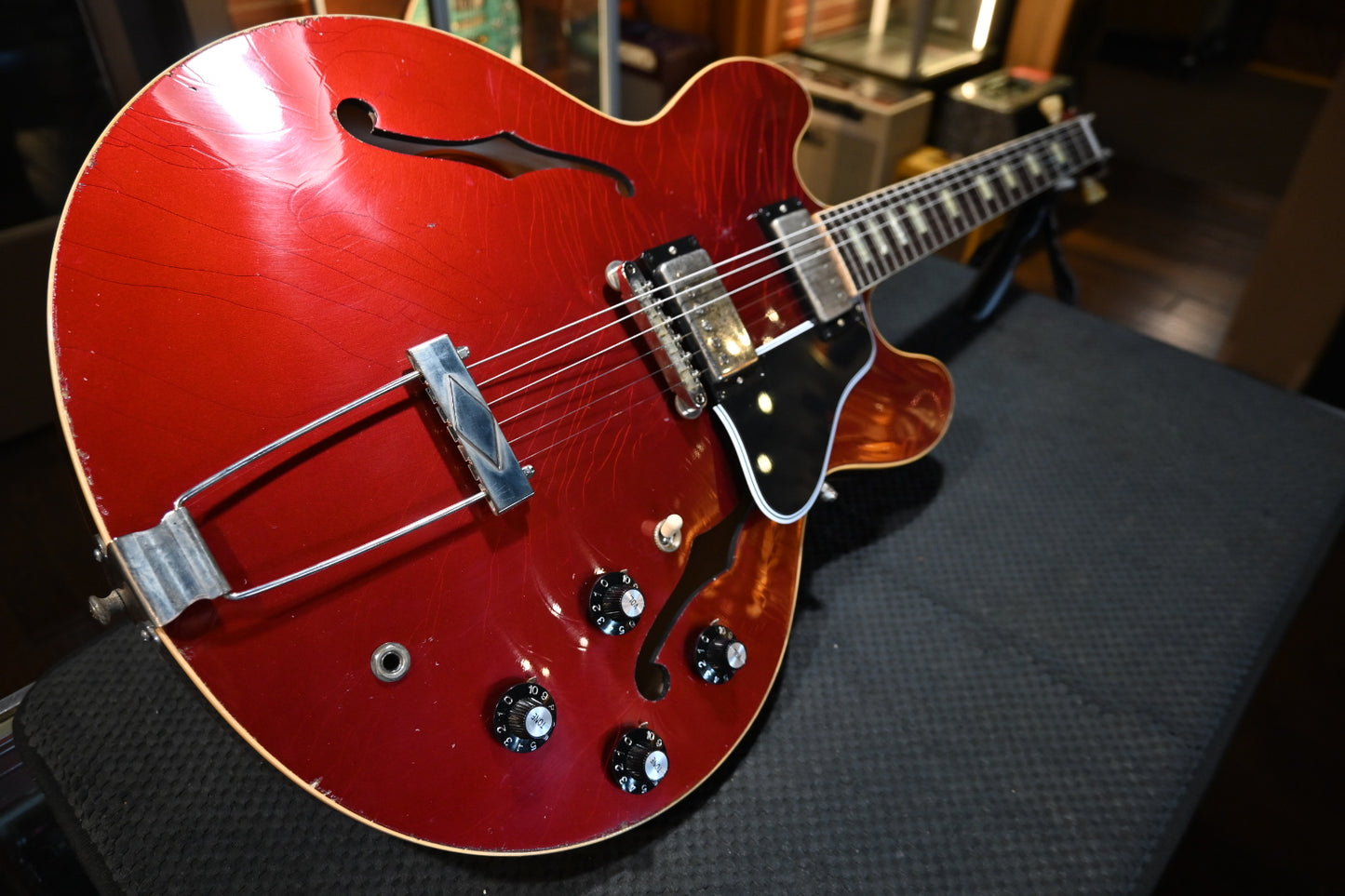 Gibson Custom Shop 1964 ES-335 Reissue Light Aged - Sparkling Burgundy Guitar #0735 - Danville Music