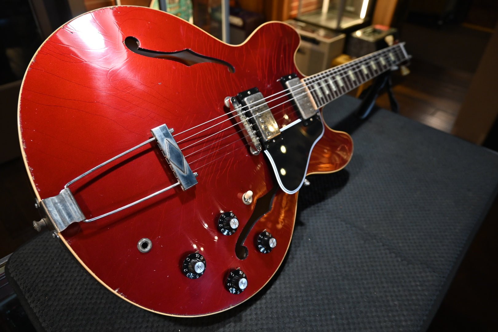 Gibson Custom Shop 1964 ES-335 Reissue Light Aged - Sparkling Burgundy Guitar #0735 - Danville Music