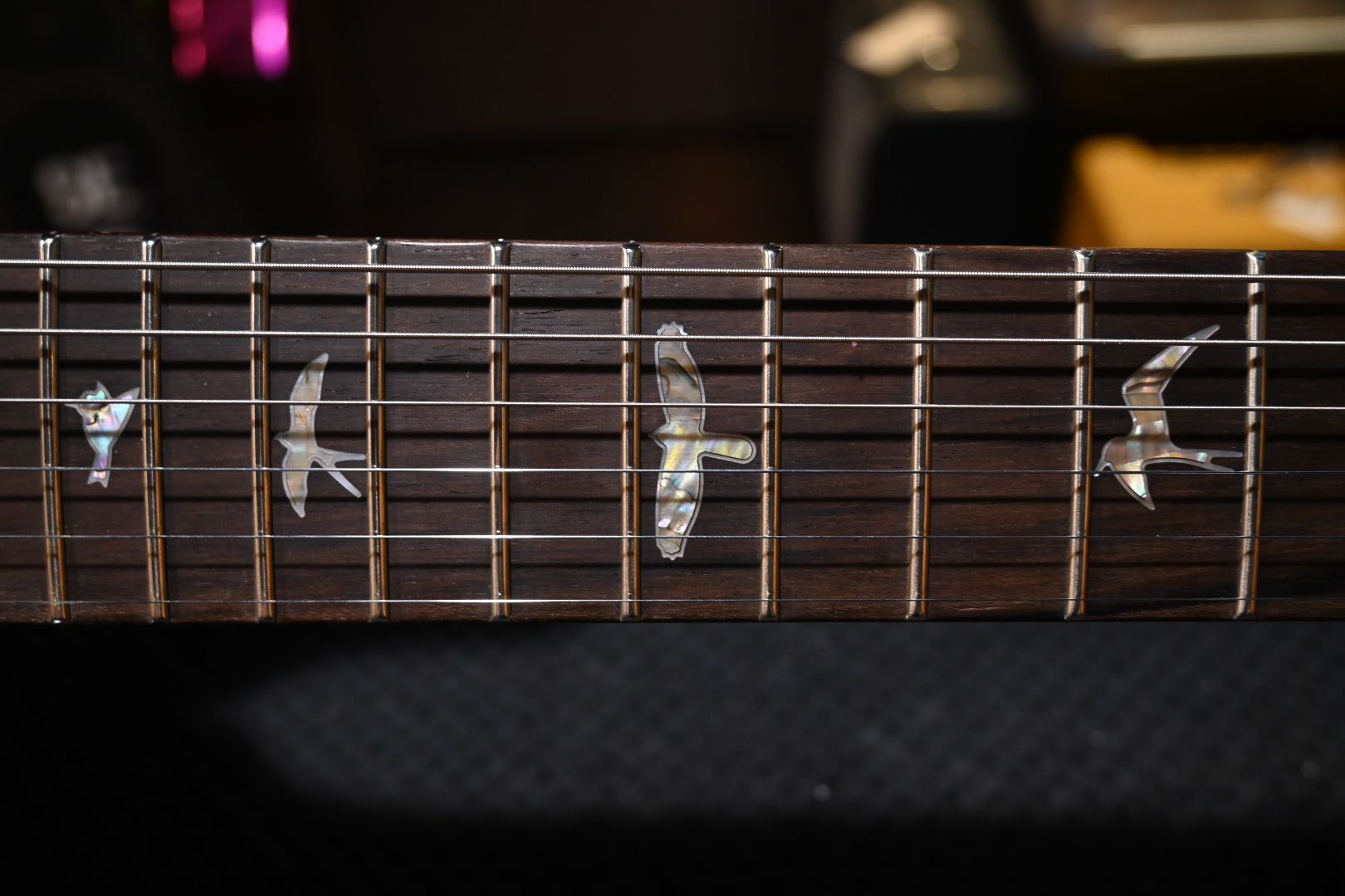 PRS Wood Library Custom 24-08 10-Top DMO Limited - Faded Blue Jean Brown Edge Burst Guitar #3696 - Danville Music