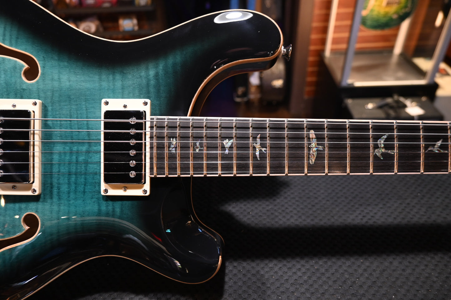 PRS SE Hollowbody II Piezo - Peacock Blue Guitar #2459