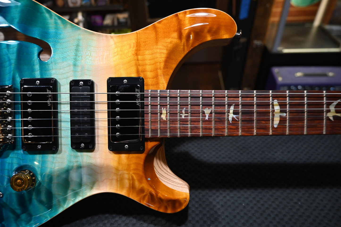 PRS Wood Library Special Semi-Hollow Danville Music 35th Anniversary Artist Top - Beach Fade Guitar #5862