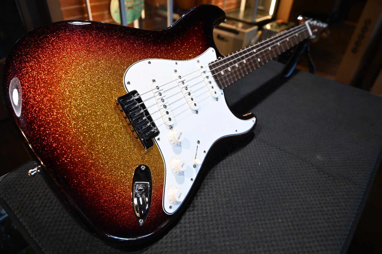 Fender Custom Shop Limited Edition Custom Deluxe Roasted Stratocaster - 3-Tone Burst Sparkle Guitar #9481 - Danville Music