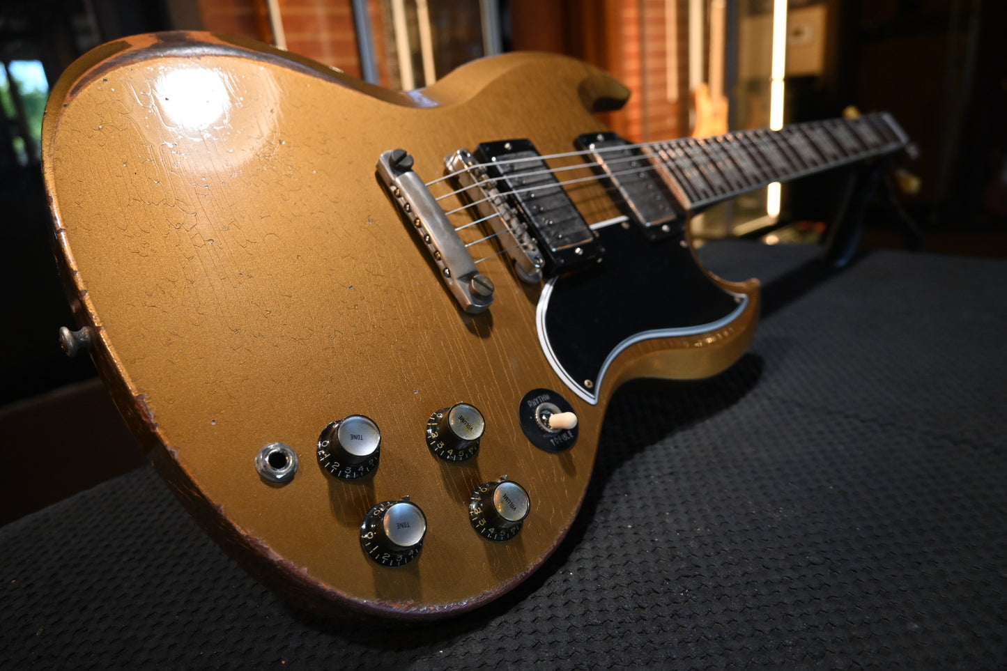 Gibson Custom Shop 1961 SG Standard Murphy Lab Ultra Heavy Aged - Double Gold Guitar #0331 - Danville Music