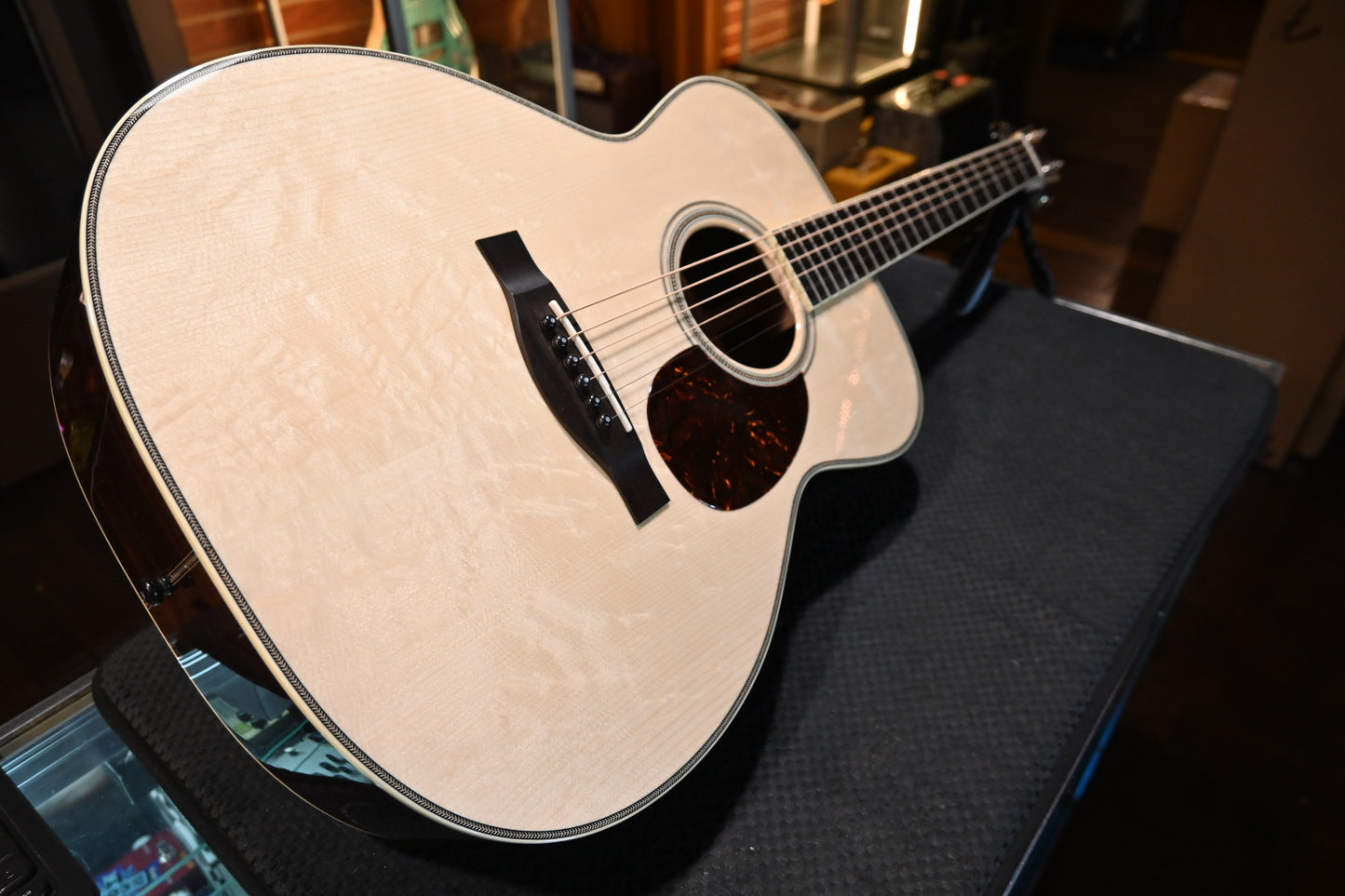 Santa Cruz OM Bearclaw Moon Spruce/Rosewood Guitar #6368 - Danville Music