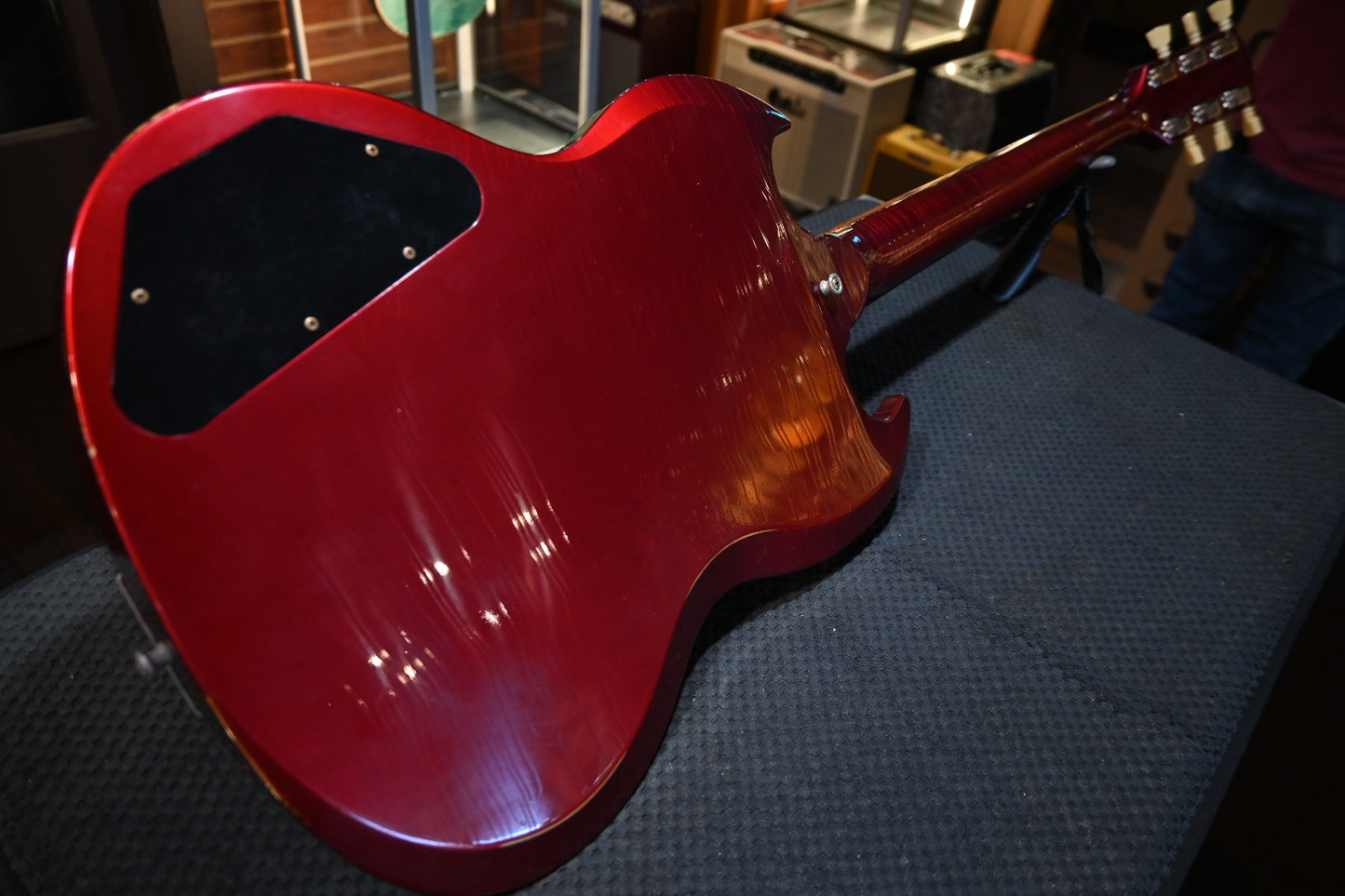 Gibson Custom Shop 1964 SG Standard Reissue Batwing Light Aged - Sparkling Burgundy Guitar #5704 - Danville Music