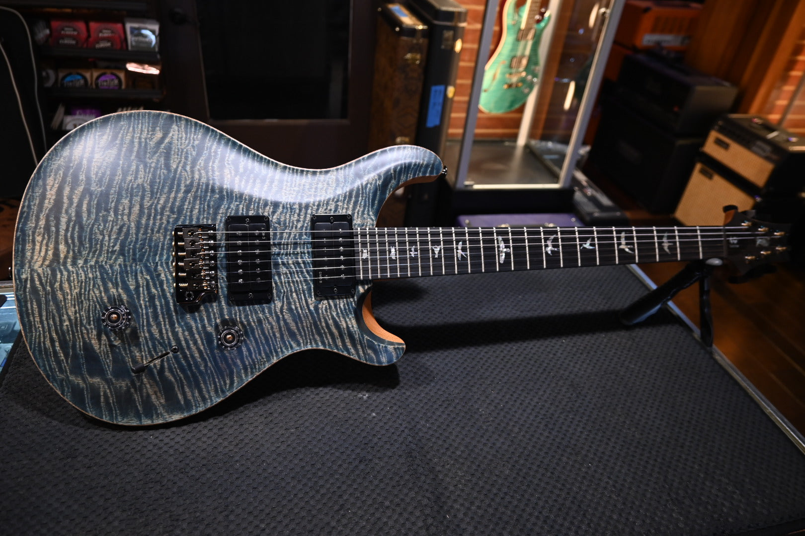PRS 40th Anniversary Custom 24 Satin Limited - Faded Whale Blue Guitar #5750 - Danville Music