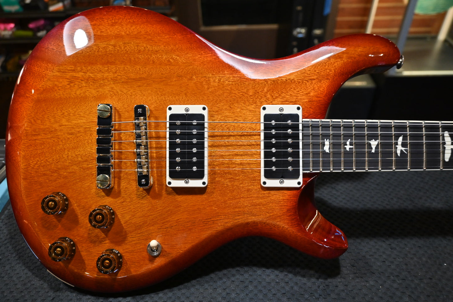 PRS Wood Library S2 McCarty 594 Thinline - Dark Cherry Sunburst Guitar #5491 - Danville Music