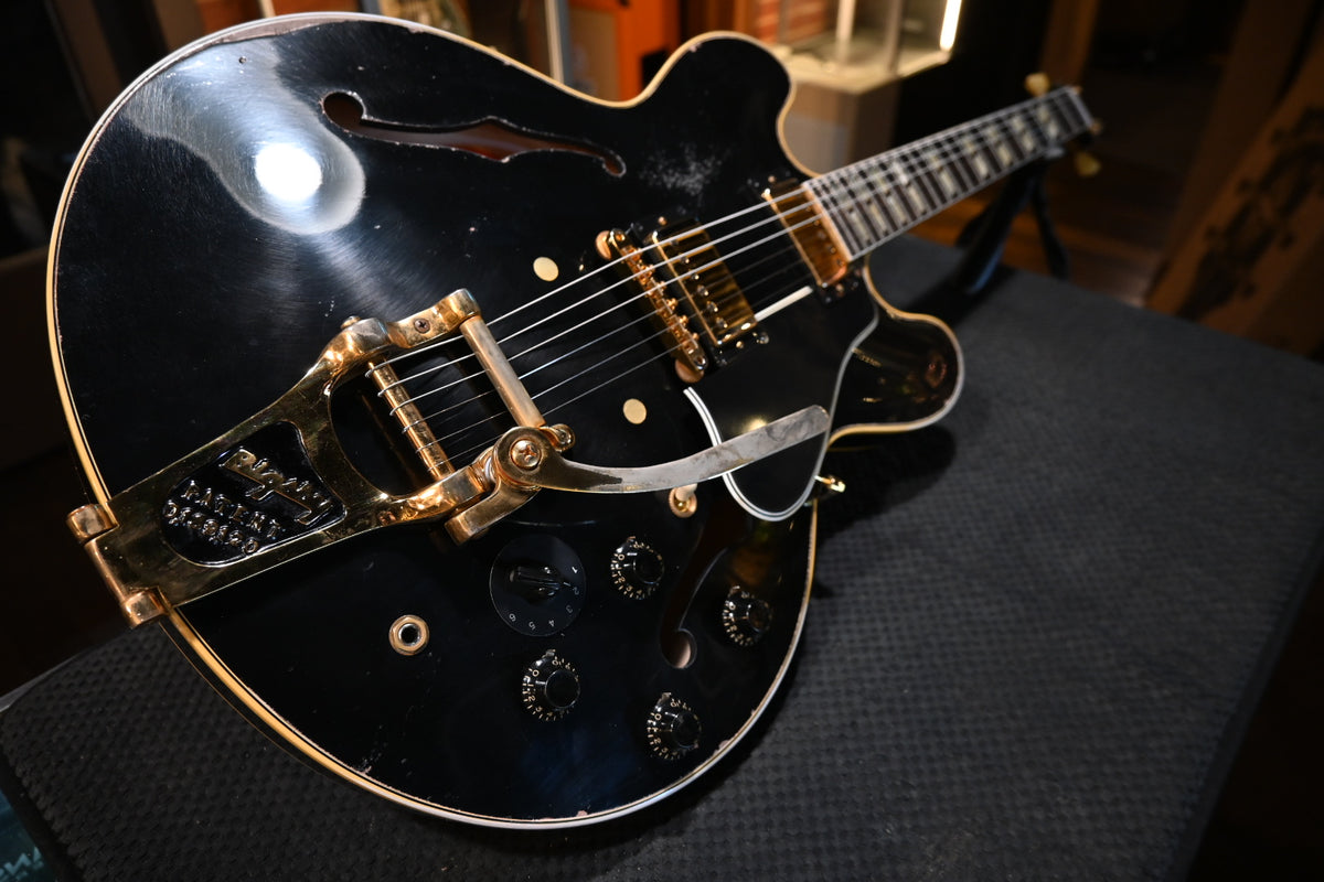 Gibson Custom Shop ES-345 Reissue Varitone Bigsby Murphy Lab Heavy Aged - Ebony Guitar #0479