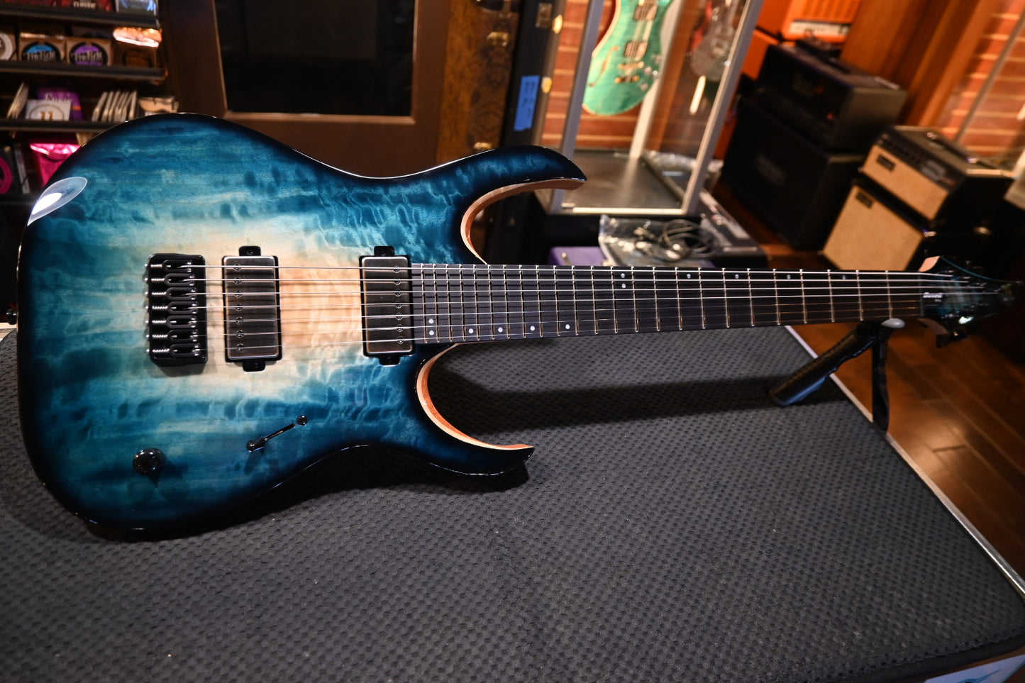 Mayones Duvell Elite 7 - Turquoise Iris Guitar #6109