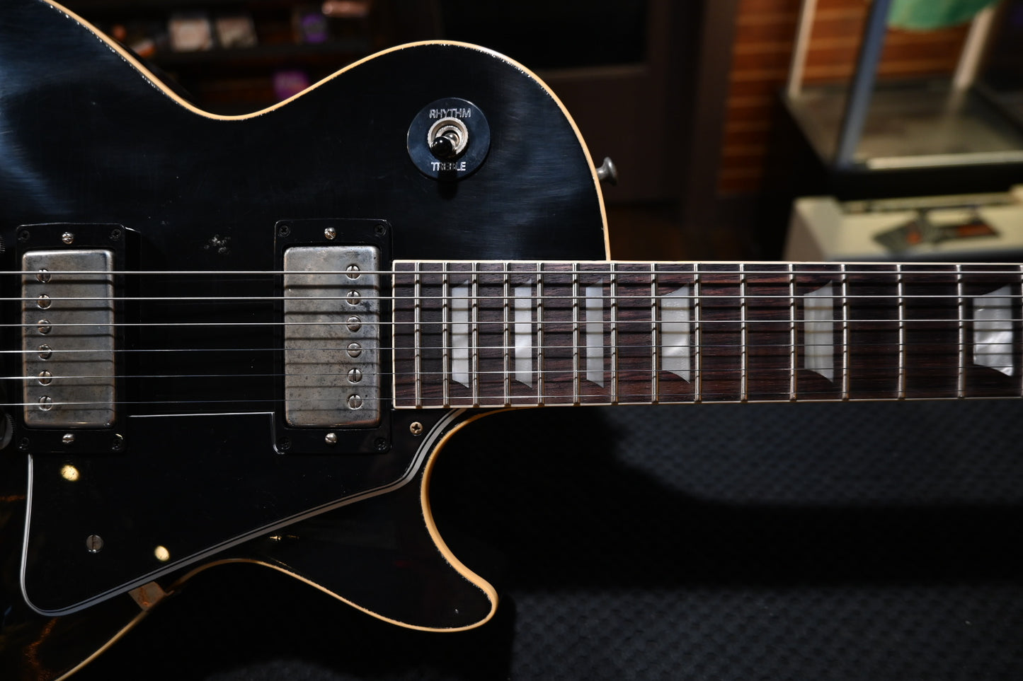 Gibson Custom Shop 1957 Les Paul Standard Reissue Light Aged - Full Ebony Guitar #6187 - Danville Music